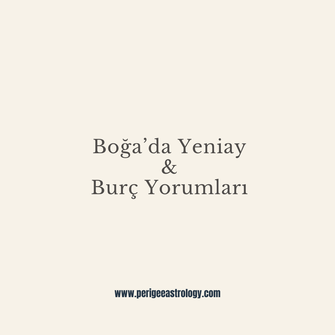 27 Nisan Boğa Yeniayı