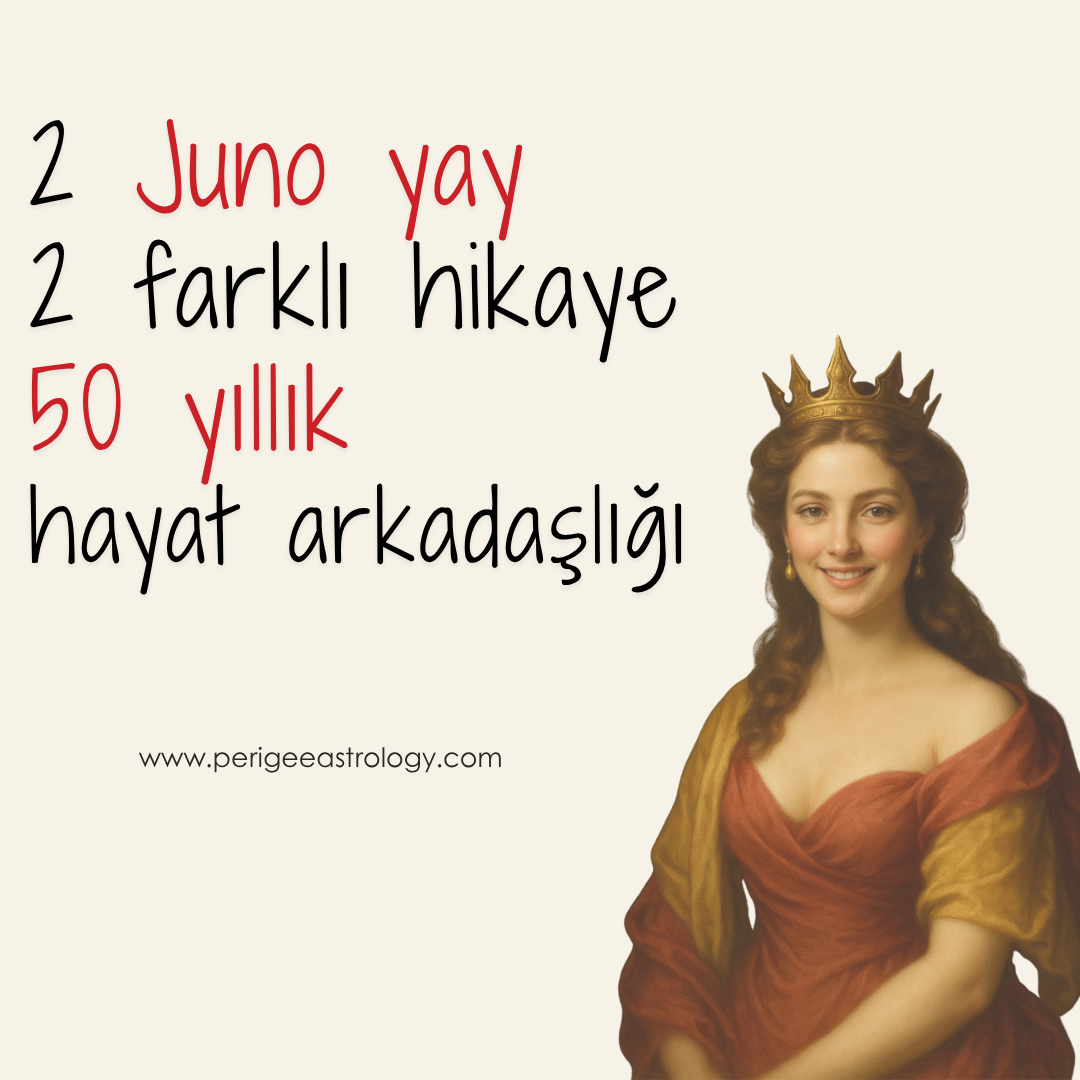 Juno Burçlarda, Evlerde ve Açıları - 2 Juno Yay 2 Farklı Hikaye 50 Yıllık Hayat Arkadaşlığı